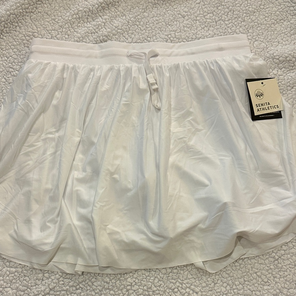 NWT Senita Athletics White Athletic Skirt